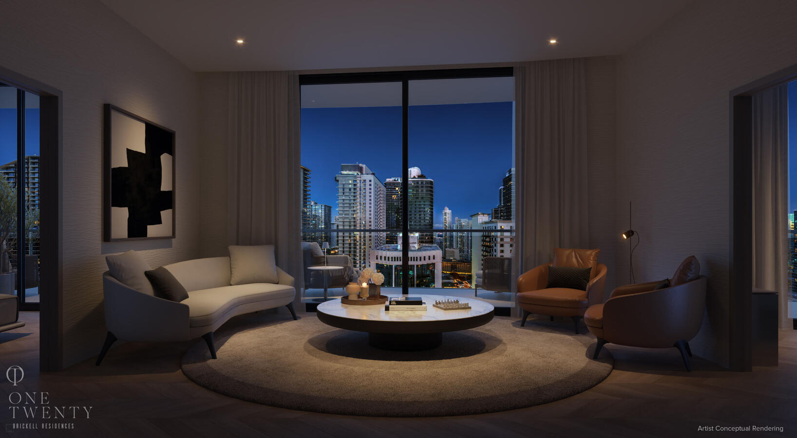 All residences equipped with a contemporary lighting package